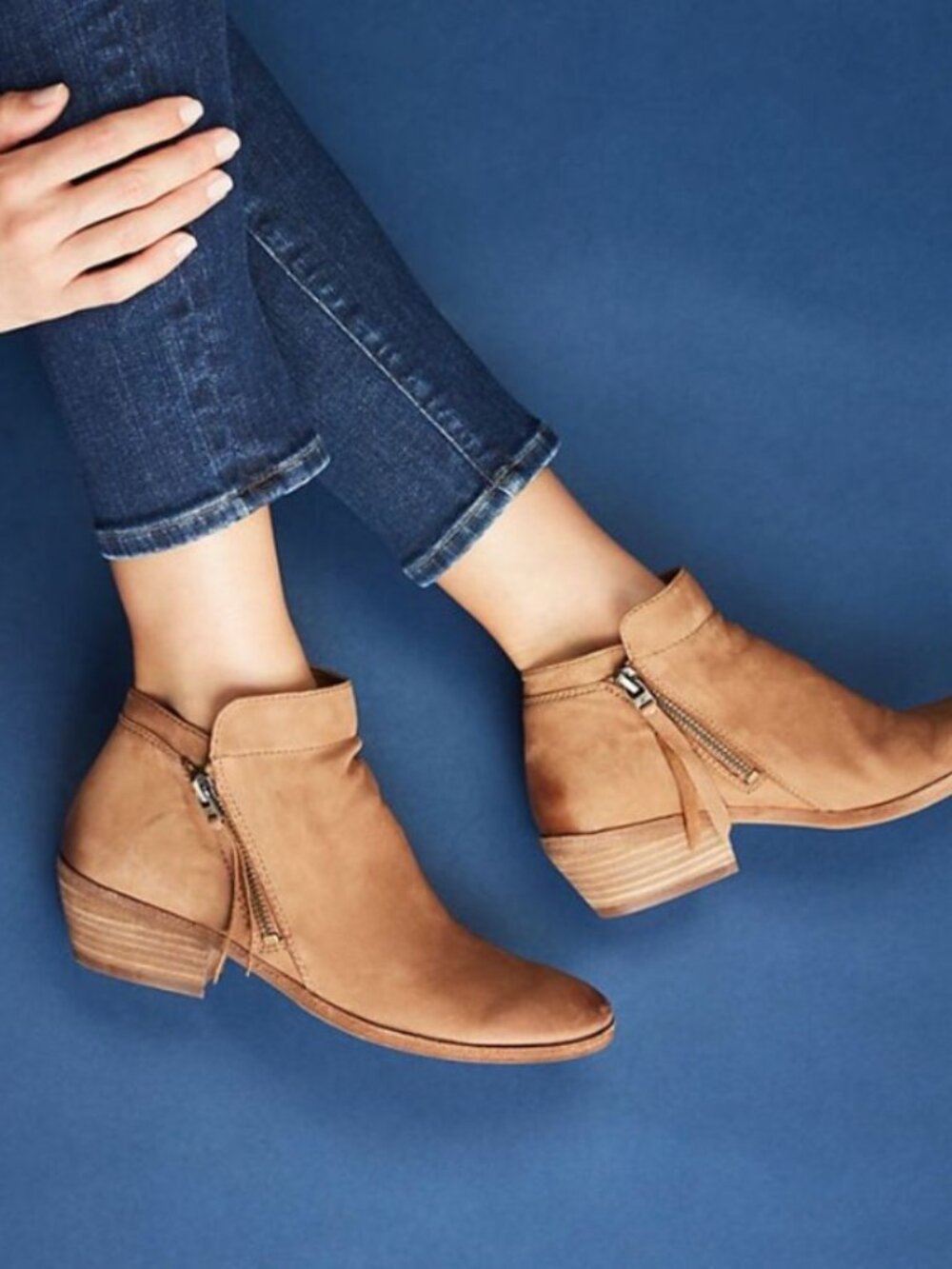 Sam Edelman Packer Leather Booties in Saddle